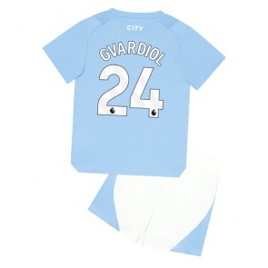 Maillot de foot Manchester City Josko Gvardiol #24 Domicile enfant 2023-24 Manches Courte (+ pantalon court)